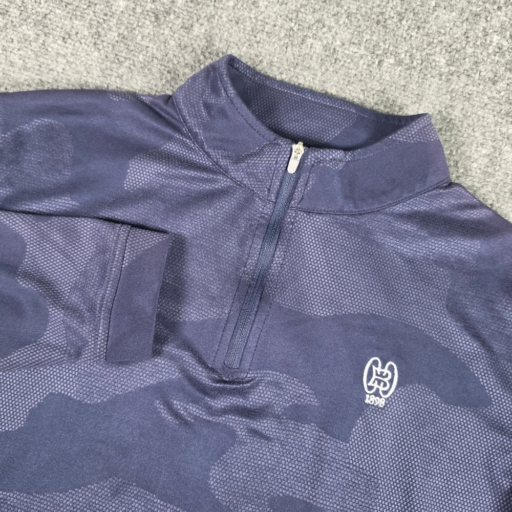 Peter Millar Quarter Zip Pullover Boys XL Navy Camo Performance YF21EK40H